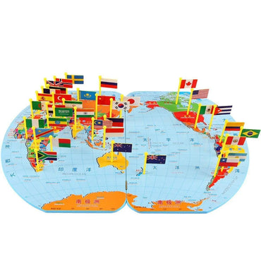 Map of The World (National Flag) The Stationers